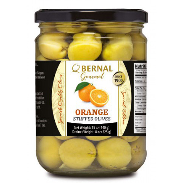 картинка Оливки фарш. апельсином, Bernal,  стекло, 436 г (250 г) (N)