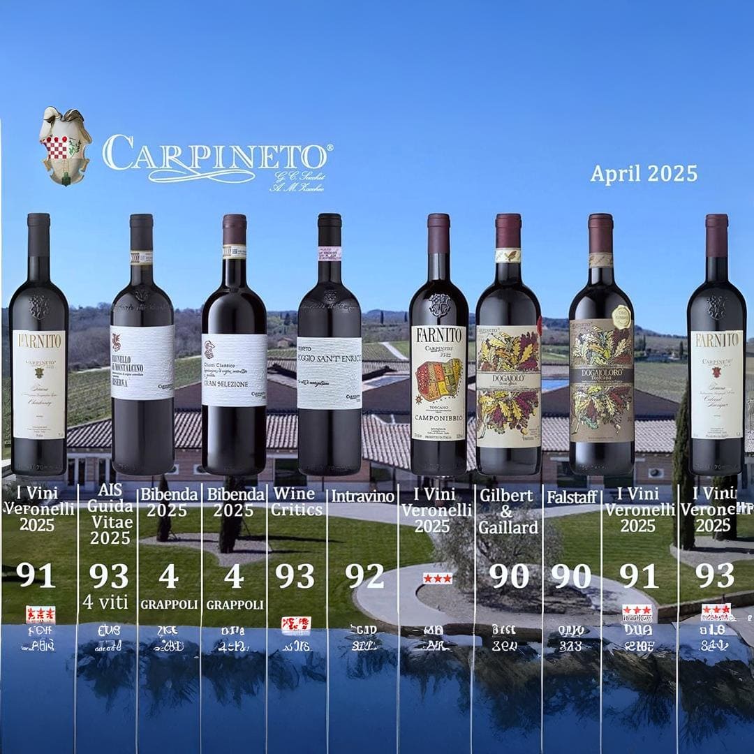 Наш партнёр Carpineto — триумфатор винных гидов 2025!